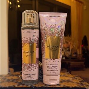 Bath & Body Works Champagne Toast Mist and Body Cream